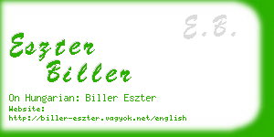 eszter biller business card